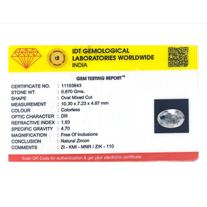 Loose 4.35 Carat White Zircon Gemstone for Fine Jewelry - Product Image 4