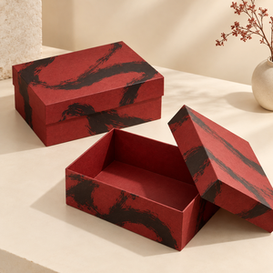 Caja con Tapa y Base Abstractas de Cerezo Personalizadas para Empaque de Set de Rituales de Belleza - Product Image 5