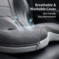 Coussin de siège de voiture ergonomique 2-en-1 en mousse à mémoire de forme et oreiller de soutien lombaire pour soulager les douleurs du bas du dos, coussin de coccyx lavable OEM ODM