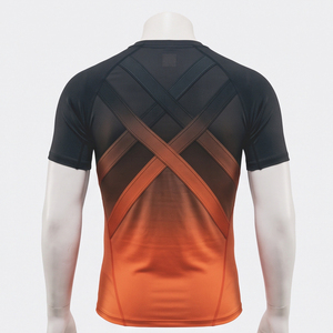 Anti Sweating Knitted Gym Fitness Compression Shirt Seamless 4 Way Stretch Eco-Friendly <b>Mens</b> Short Sleeve Workout <b>Body</b> <b>Shaper</b> - Product Image 2