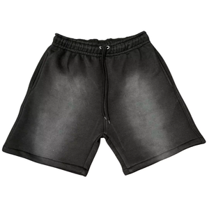 Shorts en molleton épais 400 GSM pour hommes, personnalisables, effet délavé, style streetwear, avec logo personnalisé, pour la détente, OEM ODM, vente en gros - Product Image 5