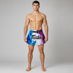 กางเกงมวยไทย Fairtex พรีเมียม ยืดหยุ่น ระบายอากาศได้ดี ทนทาน ผลิตจากโพลีเอสเตอร์ 100% ดีไซน์สั่งทำได้ น้ำหนักเบา แห้งเร็ว - Product Image 6