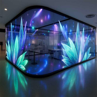 Pantalla de Video Flexible para Publicidad Digital, Pantalla de Cristal Adhesiva, Película Transparente LED para Vidrio
