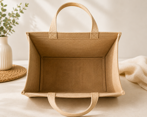 Bolsa de Yute Reutilizable con Asas Dobles, Gran Capacidad, para Playa, Bodas, Fiestas y Compras - Product Image 6