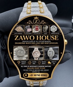 นาฬิกา ZAWO HOUSE โมอิสซาไนต์ ทรงเหลี่ยม ระบบอนาล็อก กลไกอัตโนมัติ สำหรับทุกเพศ สไตล์ฮิปฮอป หรูหรา วินเทจ สปอร์ต ตัวเรือนสแตนเลส กระจก - Product Image 6