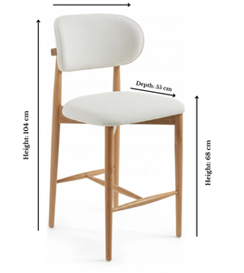 Taburete de Bar de Cuero Genuino Metropolis de Lujo con Estructura de Acero Negro/Bronceado, Diseño Industrial Moderno para Loft, Premium para Hogar, Bar o Comedor - Product Image 5