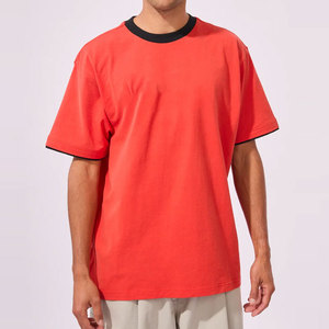 Custom Color Regular Fit Summer T-Shirt Short Sleeve OEM Service Heavyweight 250 Gsm Cotton Fabric Breathable Quick Dry - Product Image 4