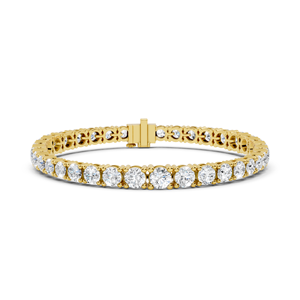 Lab Grown Diamond Tennis Bracelet 14K <b>Gold</b> Round Brilliant <b>Bangle</b> Luxury Jewelry for Wedding Party Gift - Product Image 1