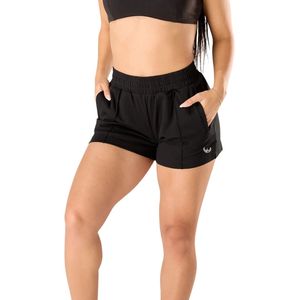 Shorts de sport noirs pour femmes, respirants, légers, pour la course à pied, la musculation, l'entraînement, les vêtements de sport décontractés avec poches latérales - Product Image 1