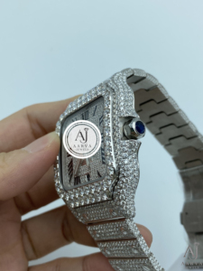 AARVA JEWELS นาฬิกาเพชรทรงสี่เหลี่ยมหรูหรา กลไกมิโยตะ กันน้ำ สแตนเลสสตีล อะนาล็อก ควอตซ์ 40 มม. แฟชั่นสำหรับทุกเพศ - Product Image 3