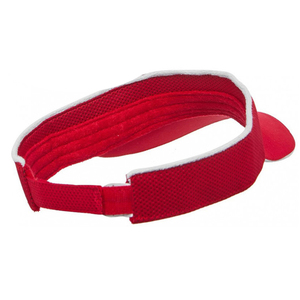 Casquette de golf unisexe en maille rouge avec visière, fermeture auto-agrippante réglable, couleur unie, style décontracté, printemps-été - Product Image 4