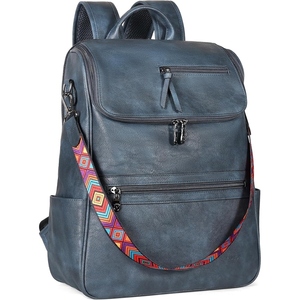 Sac à dos grande capacité en cuir de chèvre véritable pour femme, sac à dos durable et tendance, idéal pour le bureau, les voyages, l'université - Product Image 1