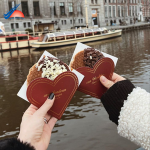 Support en papier kraft premium pour gaufres belges |   Emballage alimentaire personnalisé avec logo, imperméable et résistant à l'huile - Product Image 4