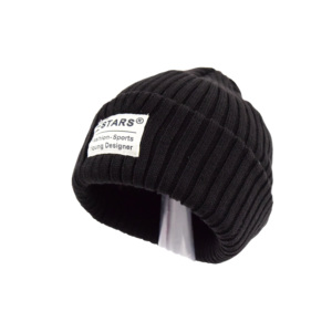 Adult Knitted Warm Cuffed <b>Slouch</b> Ski <b>Beanie</b> Hat with Custom Labels Double Layer for Extra Warmth 100% Acrylic Adjustable - Product Image 3