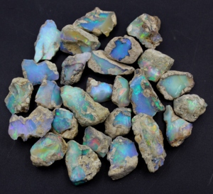 Opale éthiopienne naturelle de qualité AAA, taille libre, brute, adaptée à la découpe et à la fabrication de bijoux, opale sèche, pierre précieuse brute - Product Image 1