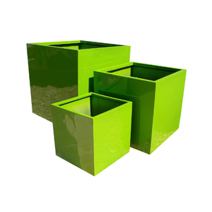 Ensemble de pots de jardin en fibre de verre, pots à fleurs élégants, jardinières écologiques, sculptés à la main, bon prix, design moderne, toutes saisons - Product Image 3