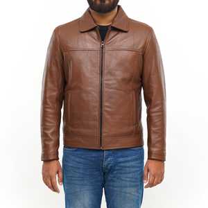 Chaqueta de Cuero Genuino, Último Diseño de Ropa de Invierno, Prenda Exterior Duradera y Elegante - Product Image 1