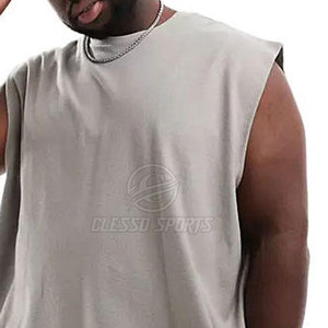 Camisetas sin mangas de algodón, camisetas sin mangas ajustadas, camisetas sin mangas de manga corta para venta en línea - Product Image 6