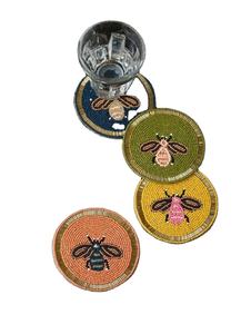 Posavasos con cuentas de diseño de mariposa, Material de piedra de vidrio, alfombrilla para cocina, fiesta, hogar, comedor, mesa, posavasos de té, promocional - Product Image 2