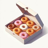 Cajas de Regalo Plegables de Lujo Personalizables para Donuts, Cupcakes, Sushi, Chicle y Postres, con Laminado Mate y Grabado en Relieve, Aptas para Alimentos
