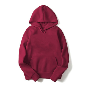 Sweat-shirt à capuche bordeaux de haute qualité, unisexe, pull-over vierge, vente en gros d'usine, vêtements personnalisés - Product Image 1