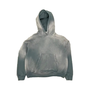 Factory Price Men's Oversized Acid Wash Pullover <b>Hoodie</b> Gradient Color Distressed Streetwear Sweatshirt Customized Hoodies OEM - Product Image 6