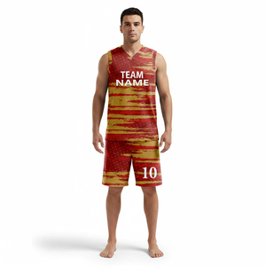 Uniforme de Baloncesto Personalizado Hecho en Pakistán, Impreso por Transferencia de Calor, Unisex, Manga Corta, Anti-UV, Antibacteriano, 100% Impreso - Product Image 1
