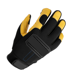 Gants de sécurité de travail mécanique anti-vibration en cuir de vachette et tissu maillé avec logo personnalisé - Product Image 4