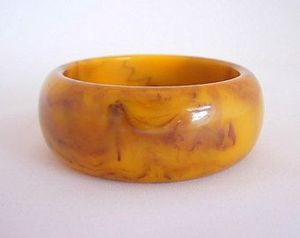 Juego de Brazaletes de Resina Vintage, Diseño de Concha de Tortuga Amarillo Marrón, Acrílico Lucite, Joyería de Moda Unisex - Product Image 2