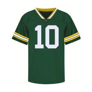 Jersey de Fútbol Americano al Por Mayor, Último Modelo, Impresión Sublimada, Transpirable, Viscosa/Algodón, Servicio OEM, para Adultos - Product Image 1