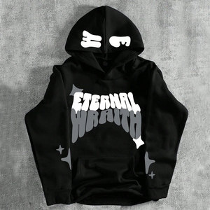 Sweat à capuche pour homme en coton noir de haute qualité, léger, tendance, respirant, nouveau design, bon service, doux, confortable, vêtements décontractés - Product Image 6