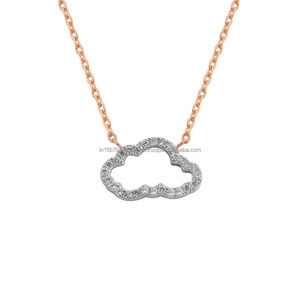 Pendentif en diamant rond IGI/GIA Lab cultivé en or 14k pour les fiançailles ou les mariages des femmes-Bijoux de laboratoire à la mode - Product Image 4