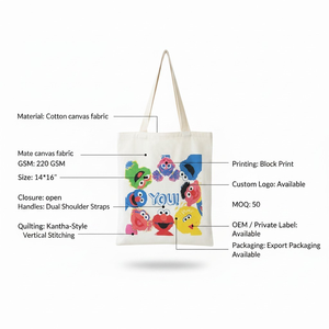 Sac fourre-tout en toile de coton mini, imprimé sur mesure, écologique, réutilisable, pour femmes, voyage, plage, cadeau promotionnel - Product Image 6