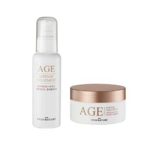 Set de 2 Piezas de Crema y Esencia Facial de Ginseng Dorado Fromnature Age, Ingredientes Herbales en Botellas - Product Image 1