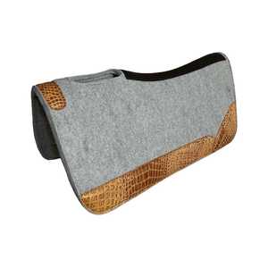 Almohadilla de fieltro de lana occidental premium para silla de montar, reforzada con cuero, equipo ecuestre, fabricante directo de fábrica - Product Image 1
