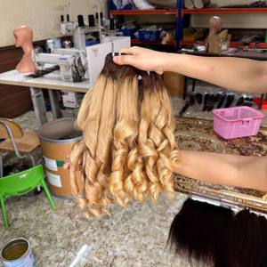 Extensiones de Cabello Humano Virgen Vietnamita al por Mayor, Paquetes de Cabello Humano Rizado con Trama Cosida a Mano, Pelucas de Cabello Humano con Frente de Encaje - Product Image 4