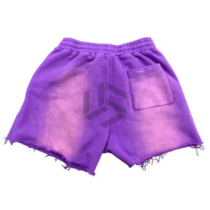 Pantalones Cortos Deportivos Transpirables para Hombre con Cordón Ajustable, Lavado Ácido, Estampado Puff, Personalizados OEM, para Verano - Product Image 2