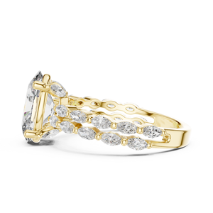 Yellow Gold Plated 925 Sterling Silver Moissanite <b>Diamond</b> <b>Ring</b> Wholesale Jewelry Manufacturer Supplier - Product Image 2