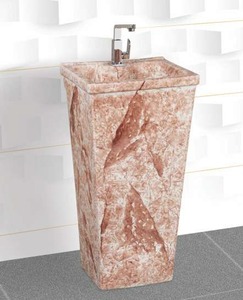 Lavabo de Pedestal de Diseño Moderno LINUM SANITARY WARE, Serie SAGA, Capacidad de 9L, Montaje en Pared, Ecológico, para Escuelas, Centros Comerciales y Laboratorios - Product Image 3