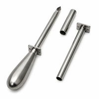 Trocares vétérinaires en acier inoxydable robustes, instrument chirurgical professionnel pour animaux, canule de ponction durable, outil médical