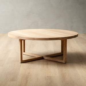 Table basse en bois d'inspiration patrimoniale avec un cadre en bois robuste, idéale pour un décor d'intérieur classique - Product Image 2