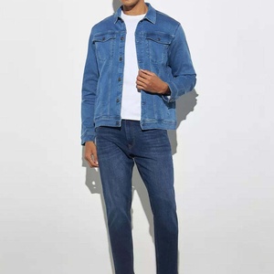 Wholesale Spring Men's High Quality Eco-Friendly Breathable Quick Dry 100% Cotton <b>Denim</b> <b>Jacket</b> Regular Vintage Short Fashion - Product Image 1