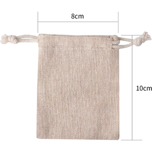 Polyester/Cotton Printed Drawstring <b>Seed</b> Bag Natural Color Eco Friendly Water Resistant Durable Reusable Small Pouch for <b>Storage</b> - Product Image 5