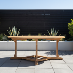 Table de salle à manger d'extérieur au design moderne et écologique en teck massif, style ferme, design contemporain, mobilier d'extérieur commercial - Product Image 6