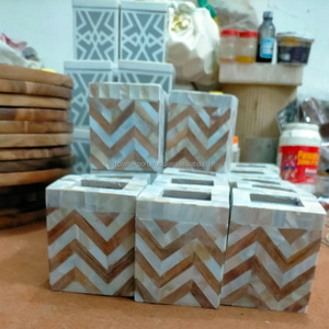 Quemador de incienso con Incrustaciones de nácar de madera industrial de la India por RF Crafts - Product Image 2