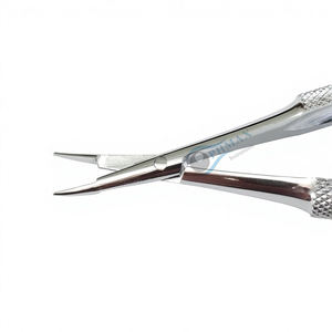 Portaagujas/Tijeras Ayres con mandíbulas curvas y mango redondo de 5.5'' (14cm) de acero inoxidable, instrumento quirúrgico oftalmológico - Product Image 2