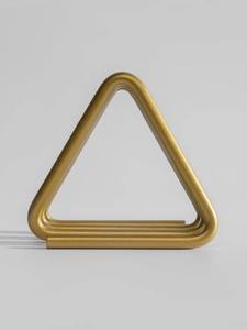 Elegant Gold Metal Napkin Holder Set of 3 Triangular Shape Tabletop Organizer for Dining <b>Table</b> At Best Price - Product Image 3