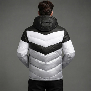 Men Puffer <b>Jacket</b> Premium Casual Winter Outerwear Quilted Padding Lightweight Warm Comfortable Coat For Everyday Wear Hiking - Product Image 6