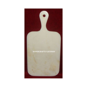 Planche à découper en marbre blanc avec finition fine et polissage lisse, design personnalisé, forme sur mesure, pour usage domestique et hôtelier - Product Image 4