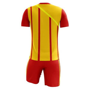 Vêtements de sport pour hommes à manches courtes 100% polyester, prix de gros, uniformes de football pour jeunes et adultes, conception d'impression OEM ODM - Product Image 2